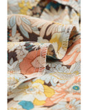 Azura Exchange Floral Front Tie Top in Multicolor Faux Two-piece Design - 2XL