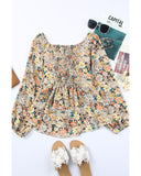 Azura Exchange Floral Front Tie Top in Multicolor Faux Two-piece Design - 2XL