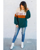 Azura Exchange Leopard Waffle Knit Top - L