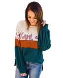 Azura Exchange Leopard Waffle Knit Top - L