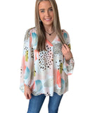 Azura Exchange Leopard Print Loose Top - S