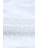 Azura Exchange Buttoned Swiss Dot Peplum Blouse - L