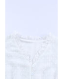 Azura Exchange Buttoned Swiss Dot Peplum Blouse - L