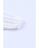 Azura Exchange Buttoned Swiss Dot Peplum Blouse - S