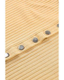 Azura Exchange Textured Ribbed Puff Sleeve Pullover - L