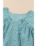 Azura Exchange Floral Print Drawstring Blouse - S