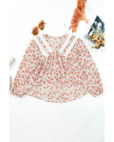 Azura Exchange Floral Lace V Neck Blouse - M