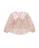 Azura Exchange Floral Lace V Neck Blouse - M