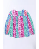 Azura Exchange Floral Leopard Mix Patchwork Pullover - M