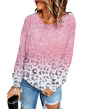 Azura Exchange Leopard Print Long Sleeve Top - M