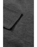 Azura Exchange V Neck Buttons Ruched Long Sleeve Top - S