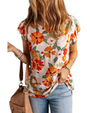 Azura Exchange Ruffled Flutter Sleeve Blouse - M