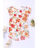 Azura Exchange Ruffled Flutter Sleeve Blouse - M