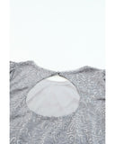 Azura Exchange Sequin Ruffled Sleeves Blouse - M