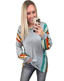 Azura Exchange Leopard Bubble Sleeves Knit Top - M