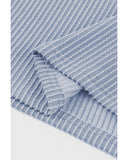 Azura Exchange Ribbed Knit Ruffled Short Sleeve T Shirt - L