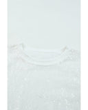 Azura Exchange Sequin Short Sleeve T-Shirt - XL