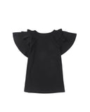 Azura Exchange Tiered Ruffled Short Sleeve T Shirt - S