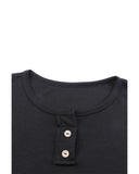 Azura Exchange Leopard Splicing Buttoned Knit Top - M