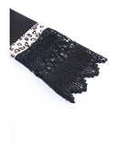 Azura Exchange Leopard Splicing Buttoned Knit Top - M