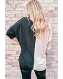 Azura Exchange Shirred V Neck Top - S