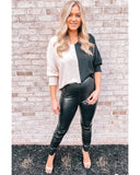 Azura Exchange Shirred V Neck Top - S