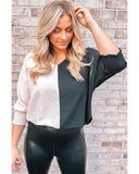 Azura Exchange Shirred V Neck Top - S