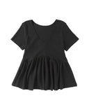 Azura Exchange Waffle Knit Peplum Top - M