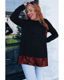 Azura Exchange Sequin Ruffle Hem Top - S