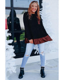 Azura Exchange Sequin Ruffle Hem Top - S