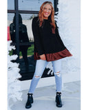 Azura Exchange Sequin Ruffle Hem Top - S