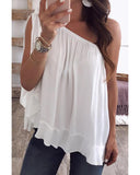 Azura Exchange Ruffle Chiffon Top - L