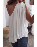 Azura Exchange Ruffle Chiffon Top - L