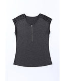 Azura Exchange Lace Splicing Short Sleeve Tee - M