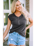 Azura Exchange Lace Splicing Short Sleeve Tee - S