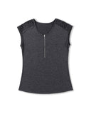 Azura Exchange Lace Splicing Short Sleeve Tee - S