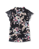 Azura Exchange Floral Lace Sleeve Blouse - M