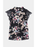 Azura Exchange Floral Lace Sleeve Blouse - M