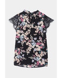 Azura Exchange Floral Lace Sleeve Blouse - M