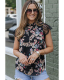 Azura Exchange Floral Lace Sleeve Blouse - M