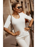 Azura Exchange Knit Ribbed Top - S