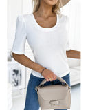 Azura Exchange Knit Ribbed Top - S