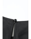 Azura Exchange Pleated Keyhole Short Sleeve T-Shirt - M