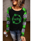 Azura Exchange Leopard Printed Plaid Splicing Blouse - 2XL