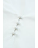 Azura Exchange Layered Laser Cut Flutter Shoulder V Neck Top - M