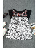 Azura Exchange Embroidered Floral Flutter Sleeves Babydoll Top - M