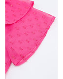 Azura Exchange Dotted Gold Stamp Tiered Ruffled Top - M