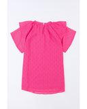 Azura Exchange Dotted Gold Stamp Tiered Ruffled Top - M