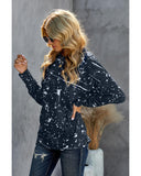 Azura Exchange Scrawl Print Long Sleeve Top with Slit - 2XL