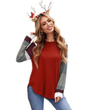 Azura Exchange Long Sleeve Color Block Pullover Top - M